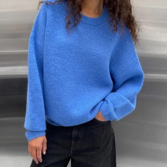 OAK + FORT Sweaters - Oak & Fort Wool Blend Oversized Chunky Crewneck Sweater, XS